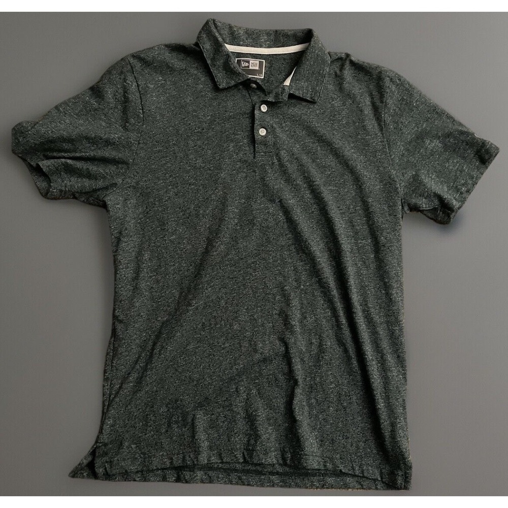New Era Golf Short Sleeve Polo Shirt Green Freckle Embroidered Logo Large JBHS